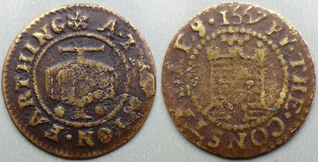 Taunton, borough issue 1667 farthing token N4116